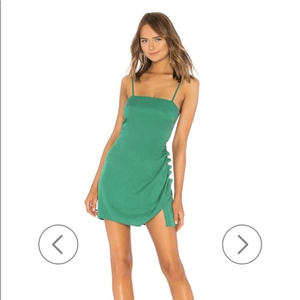 Green mini dress